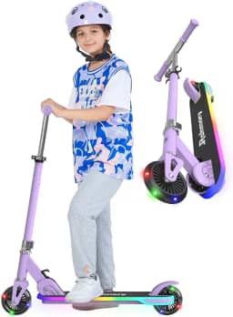 Patinete para crianças de 5 a 12 anos, crianças, adolescentes. Carga máxima de 70 kg. Dobrável, leve, com rodas iluminadas e deck de luz dinâmica, adolescentes e adultos, 3 níveis ajustáveis.