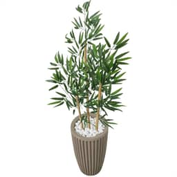 Bambu Artificial 1 Metro Grande Vaso Polietileno Decoração (Coluna Bege)