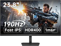 KTC Monitor de jogos de 24 polegadas 190Hz/180Hz, tela IPS rápida HDR 400, monitor FHD 1080P, 133% sRGB, AdaptiveSync, tempo de resposta de 1ms, HDMI *2&DP*1, inclinação ajustável, cuidados com os