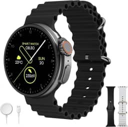 Smartwatch Relógio Inteligente Redondo Ultra Pro 9 - Esportes, Ligação, Notificação, Jogos (Chumbo)