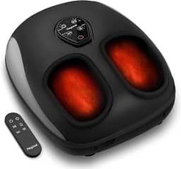 Massageador de pés Shiatsu com calor, máquina massageadora de pés