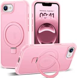 Capa compatível com iPhone 2025 com suporte magnético invisível O-Ring Capa translúcida de grau militar para iPhone 2025 de 6,1 polegadas [Compatível com MagSafe] [Ótima sensação de aderência],