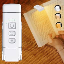 Luz de leitura, luzes de livros para leitura na cama, lâmpada de leitura recarregável com 2 modos de tempo, 3 modos de cor e 5 brilho regulável, ótimos presentes para crianças, leitores noturnos