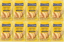 Kit 10 Fermento Biológico Pão e Pizza Seco Fleischmann 10g