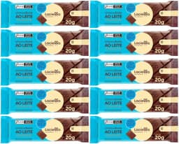 Kit com 10 Tabletes de Chocolate ao Leite Crocante Zero Açúcar de 20g cada - Laciella