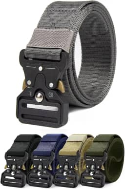 Cinto Masculino Militar Tático Premium Fivela Metal Engate Rápido Nylon Unisex Ajustável Resistente Tipo Policia Civil Exército Bope Guarda Nacional Bombeiro Modelo Americano Calça