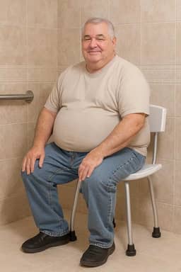 Cadeira Banho Com Encosto Bariátrica Idosos 170 Kilos- Banco