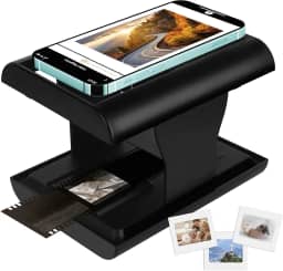 Scanner de filme móvel, slide de 35 mm e scanner negativo para slides antigos para JPG, adequado para iPhone e smartphone, suporta edição e compartilhamento
