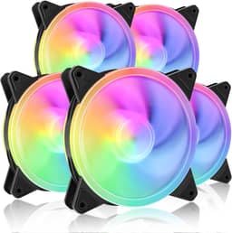 Kit 5 Ventoinhas, Fan 120Mm, Ventoinha 120Mm, Cooler Pc Rgb, Ventoinhas 120 Mm, Kit Fans, Kit Fan Argb, Ventoinha Pc 120 Mm, Fans Argb, Controladora