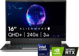 Alienware Laptop para jogos X16 R2 - tela QHD+ 240Hz 3ms de 40.6 cm, Intel Core Ultra 7-155H, 16GB LPDDR5X RAM, SSD de 1TB, NVIDIA GeForce RTX 4070 8GB GDDR6, Windows 11 Home, serviço no local - Lunar
