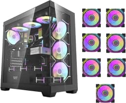 Gabinete Gamer Aigo Darkflash DS900 | Mid-Tower | Lateral de Vidro | Preto | DS900-BLACK