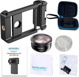 Lente macro universal de 40 mm com filtro Cpl para celulares, clipe de 17 mm para fotografia de perto, ideal para joias e insetos