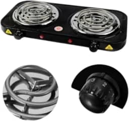 Fogareiro Fogão Elétrico Cooktop Camping 2000 Watts 2 Bocas 220V