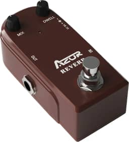 AZOR Pedal de efeito de guitarra AP311 Spring Reverb com capa de liga de alumínio True Bypass
