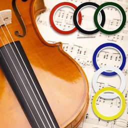 6 peças de fita de dedo de violino, fita de violoncelo adesivos de escala de violino, 66 mm fita para braço de dedo para iniciantes guia de instrumentos orquestrais, acessórios de violino (6 cores)