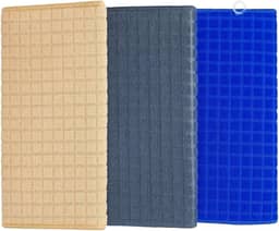 Tapete Escorredor de Louça Ultra Absorvente para Bancada e Pia Aparador para Secagem Rápida Cinza Bege e Azul 40 x 30 cm (Cinza)