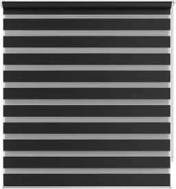 Zebra Persiana Rolo Dupla 140x160cm Preta Evolux