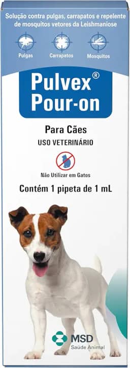 Pulvex® Pour-on 1ml - Antipulgas e Carrapatos - MSD Saúde Animal