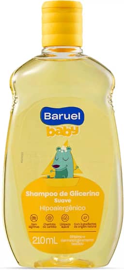 Shampoo Infantil Glicerina Suave 210ml – Baruel Baby