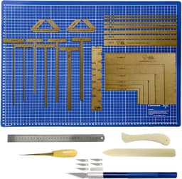 Base De Corte Azul A3 45x30 Kit Scrapbook Réguas Gabaritos MDF Wireo (Estilete Azul)