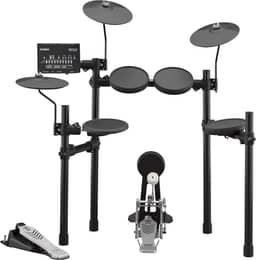 Yamaha Kit de bateria eletrônica personalizável DTX452K com almofada de caixa de 3 zonas, torre de chute e pedal de baixo KP65