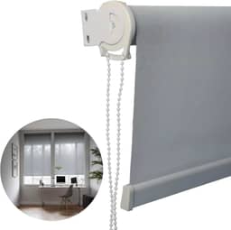 Atlas - Persiana Rolo de Tela Solar de Trama Intermediária de 3%, Tamanho de 80x160cm, Cor Cinza