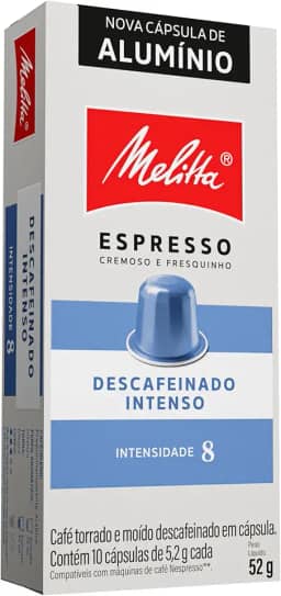 Melitta Capsula Descafeinado Intenso - Intensidade 8 - Compativel Nespresso