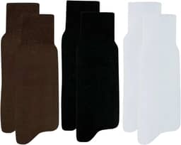 Kit 3 Pares Meia Social Mash Algodão Cano Longo Lisa Masculino