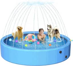 Piscina Infantil, 600 Litros Piscina Chafariz Hidromassagem Inflavel, Banheira Dobravel Infantil para e Cães (160 * 30cm)
