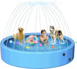 Piscina Infantil, 600 Litros Piscina Chafariz Hidromassagem Inflavel, Banheira Dobravel Infantil para e Cães (160 * 30cm)