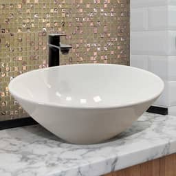 Cuba Lavabo Floripa de Apoio Sobrepor Redonda Branca 35 Pq. Def Ceramica - La Bella Griffe