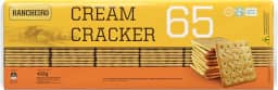 Biscoito Cream Cracker 65 Rancheiro 432g – 65% Menos Gordura, 100% Mais Crocância, Vegano, Ideal para Famílias