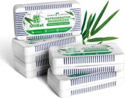 Desodorizador de geladeira (pacote com 5) Desodorizador de geladeira de carvão ativado natural e sem perfume - Eliminador de odores de geladeira para freezers, refrigeradores e lancheiras