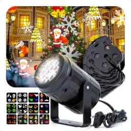 Projetor Refletor Led Luz, Decoração De Desenhos Natal Halloween Projeção P/Festas Casa, Luzes Laser Colorida VAGOLUME