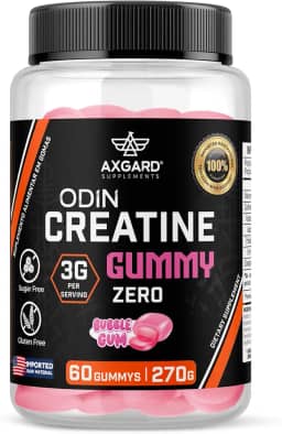 Creatina Gummy Zero Açucar | 60 unidades (30 doses) | 3g de creatina por dose | Axgard Supplements