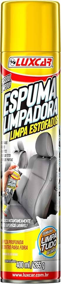 Luxcar Espuma Limpadora para Estofados 400 ml – Limpeza Profunda de Dentro para Fora