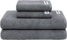 Decolab Jogo de Toalhas Air Light 100% Algodão (Cinza-claro e Cinza-escuro, 4 Peças)