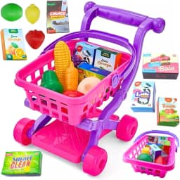 BS TOYS Carrinho de Supermercado Rosa Bs Toys