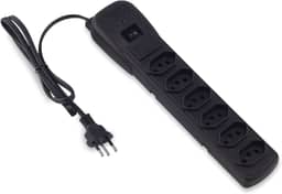 Filtro de Linha com Disjuntor 6T Force Line, Acessórios para Computador, Preto