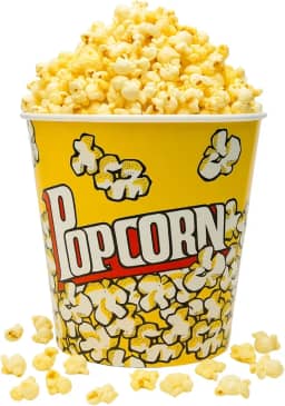 Balde de Pipoca Vasilha Pote Plástico Copo Estampado Popcorn 17,5x17,5cm 2,4 Litros