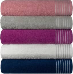 Kit 5 Toalhas de Rosto Grande Extra Macia New Sublime com Alta Absorcao - 45 x 80 cm