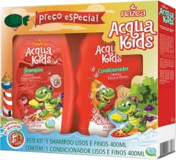 Nazca Cosméticos Kit Shampoo + Condicionador Acqua Kids Lisos E Finos 250Ml