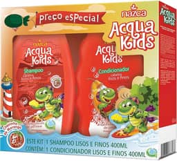 Nazca Cosméticos Kit Shampoo + Condicionador Acqua Kids Lisos E Finos 250Ml