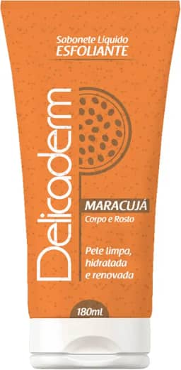 Sabonete Líquido Esfoliante, Aroma Maracujá, 180 ml, Laranja