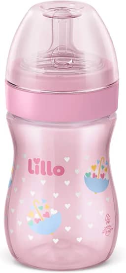 Lillo Mamadeira Com Alça Super Evolution 240Ml Rosa -