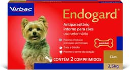 Virbac Endogard Vermífugo para Cães até 2,5 kg com 2 Comprimidos