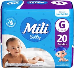 Mili Fralda Baby Jumbinho G - 20 Unidades
