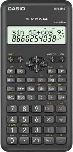 Calculadora Científica FX-82MS-2-S4-DH 240 Funções Preta Casio