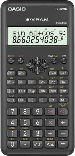 Calculadora Científica FX-82MS-2-S4-DH 240 Funções Preta Casio