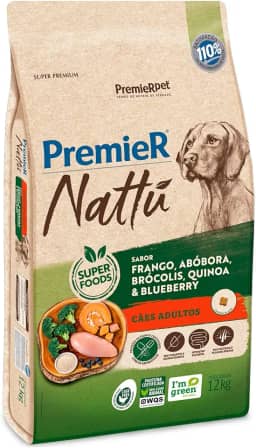 PremieR Pet Nattú Ração Seca para Cães Adultos de Todos os Portes Sabor Abóbora 12kg